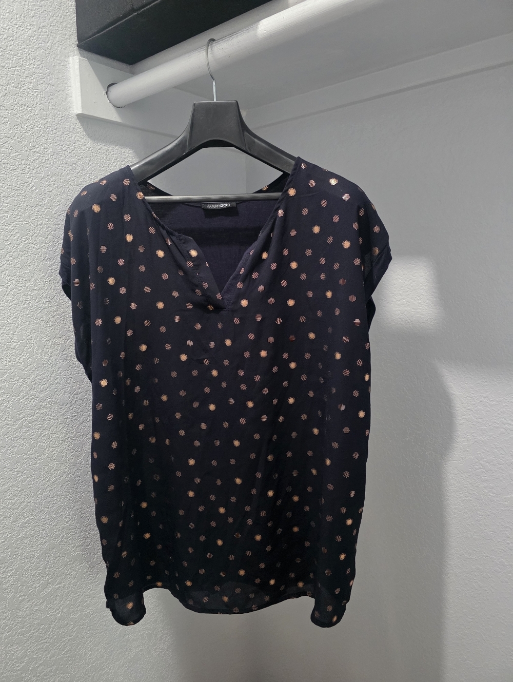 Women's XL Dark Blue Short Sleeve